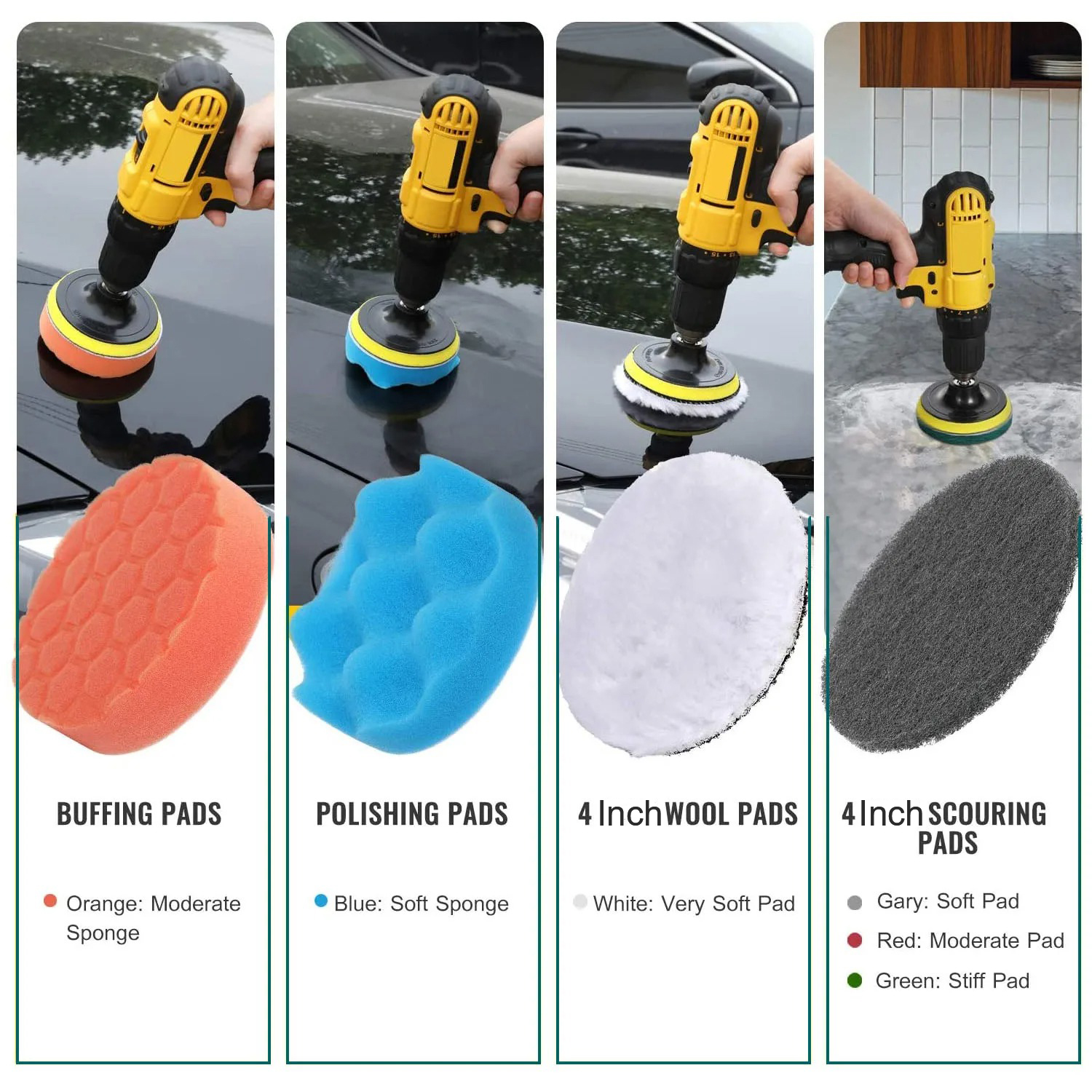 UNTIOR Kepala Sikat Pembersih Bor Listrik Brush Car Polisher 23 PCS - CB-031