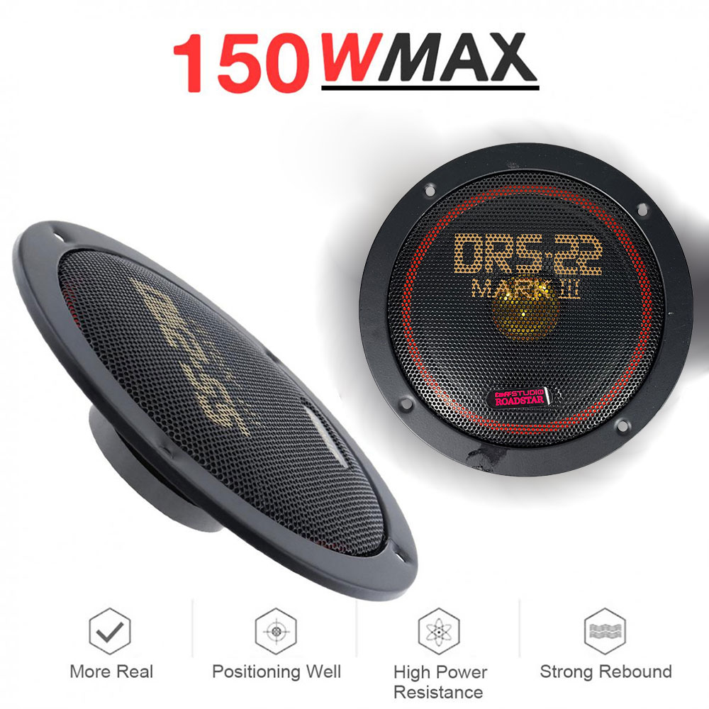 TaffSTUDIO Roadstar Speaker Mobil HiFi Car Stereo 6.49 Inch 150W 2 PCS - DRS-22 Mark III