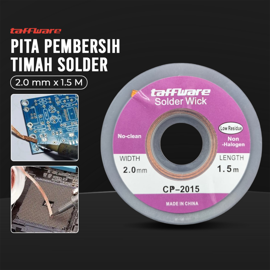 Taffware Pita Pembersih Timah Solder Wick 2.0mm 1.5M - CP-2015