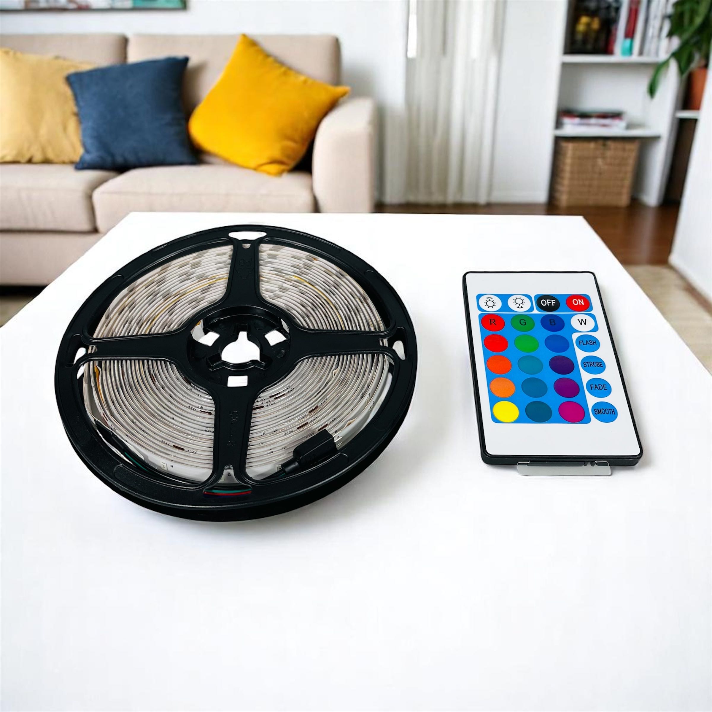 MRTOPELE Lampu LED Strip Flexible RGB SMD 2835 IP65 5M with Remote - GB302