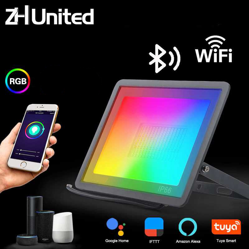 ZH United Lampu Sorot LED Floodlight Waterproof RGB WiFi IP66 50W - GW51