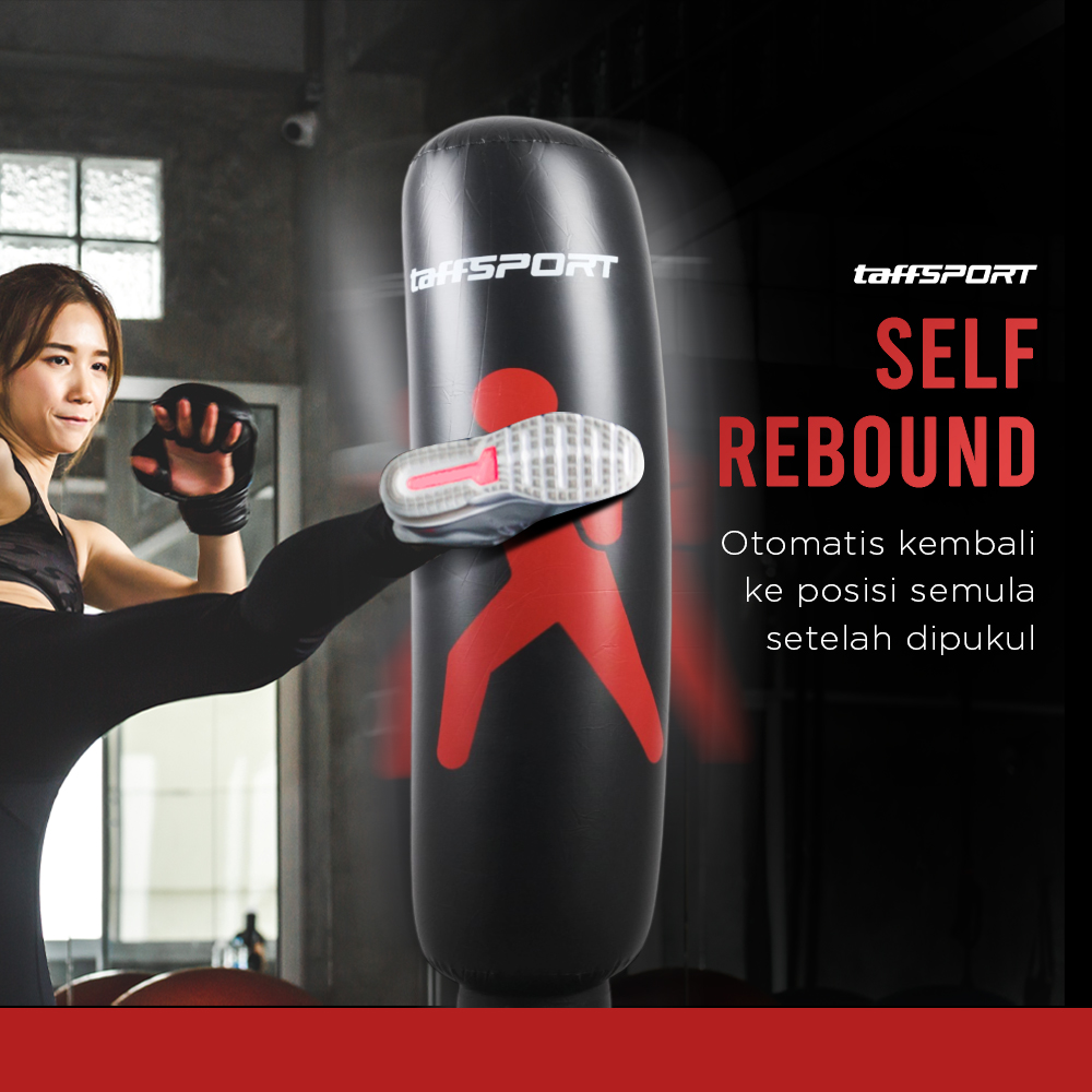 TaffSPORT Samsak Tinju Berdiri Inflatable Punching Bag 1.6M - DS0096