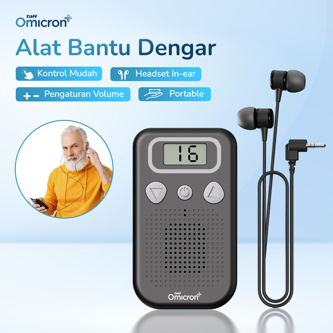 TaffOmicron Alat Bantu Dengar In-ear Hearing Aid Headset Back Clip - JY-2019A
