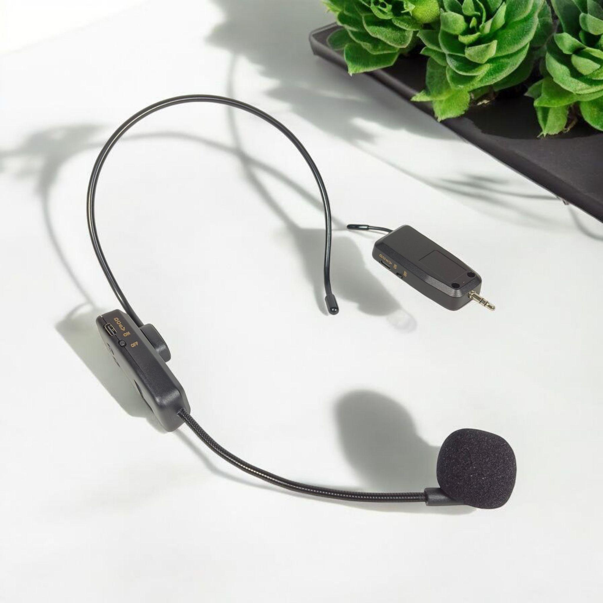 Erilles Wireless Microphone 2.4G Headset 300mAh with Receiver - E66