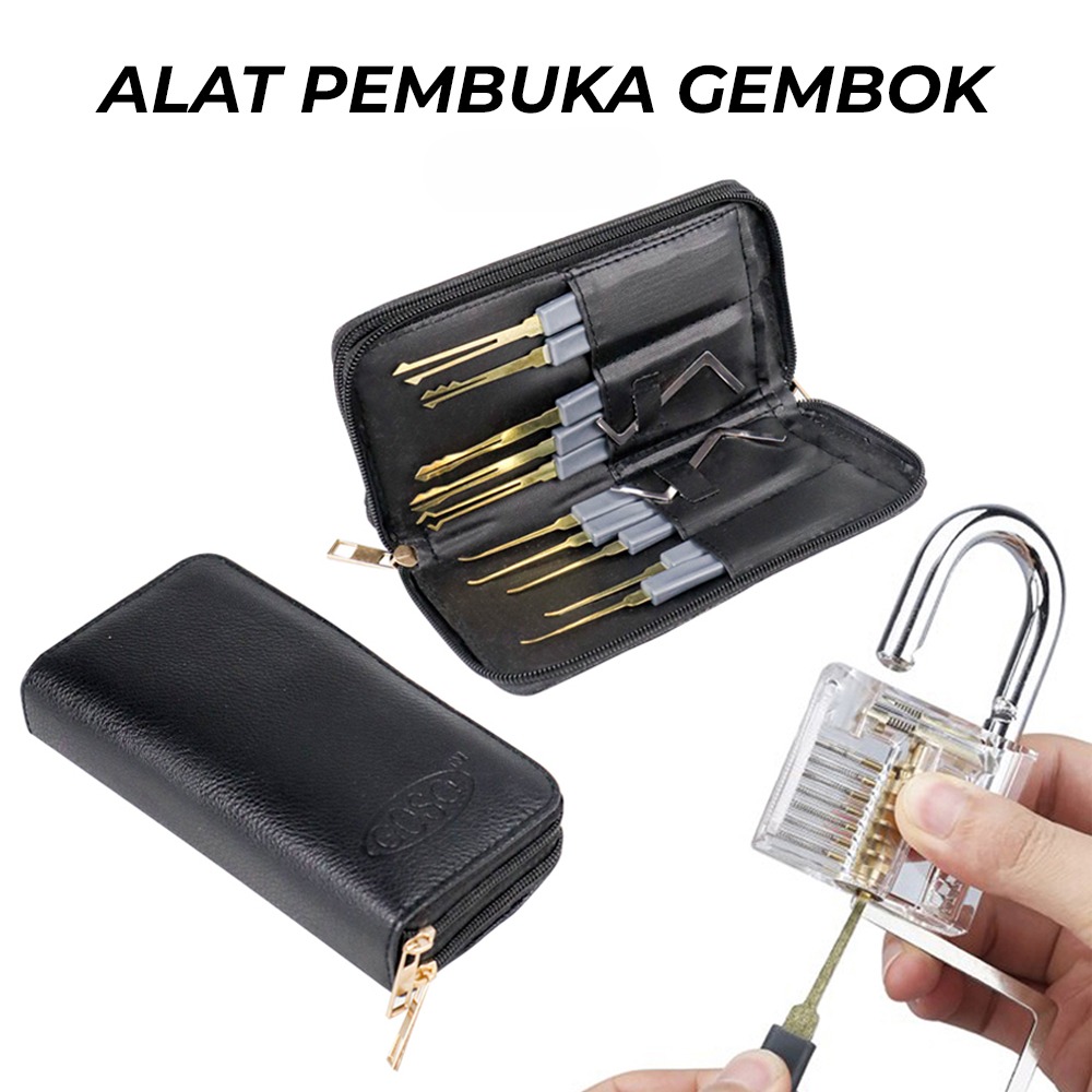 Goso Set Alat Pembuka Gembok Kunci Pintu Lock Pick Locksmith 24 PCS - 038