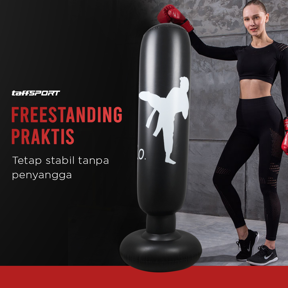 TaffSPORT Samsak Tinju Berdiri Inflatable Punching Bag 1.6M - VK160