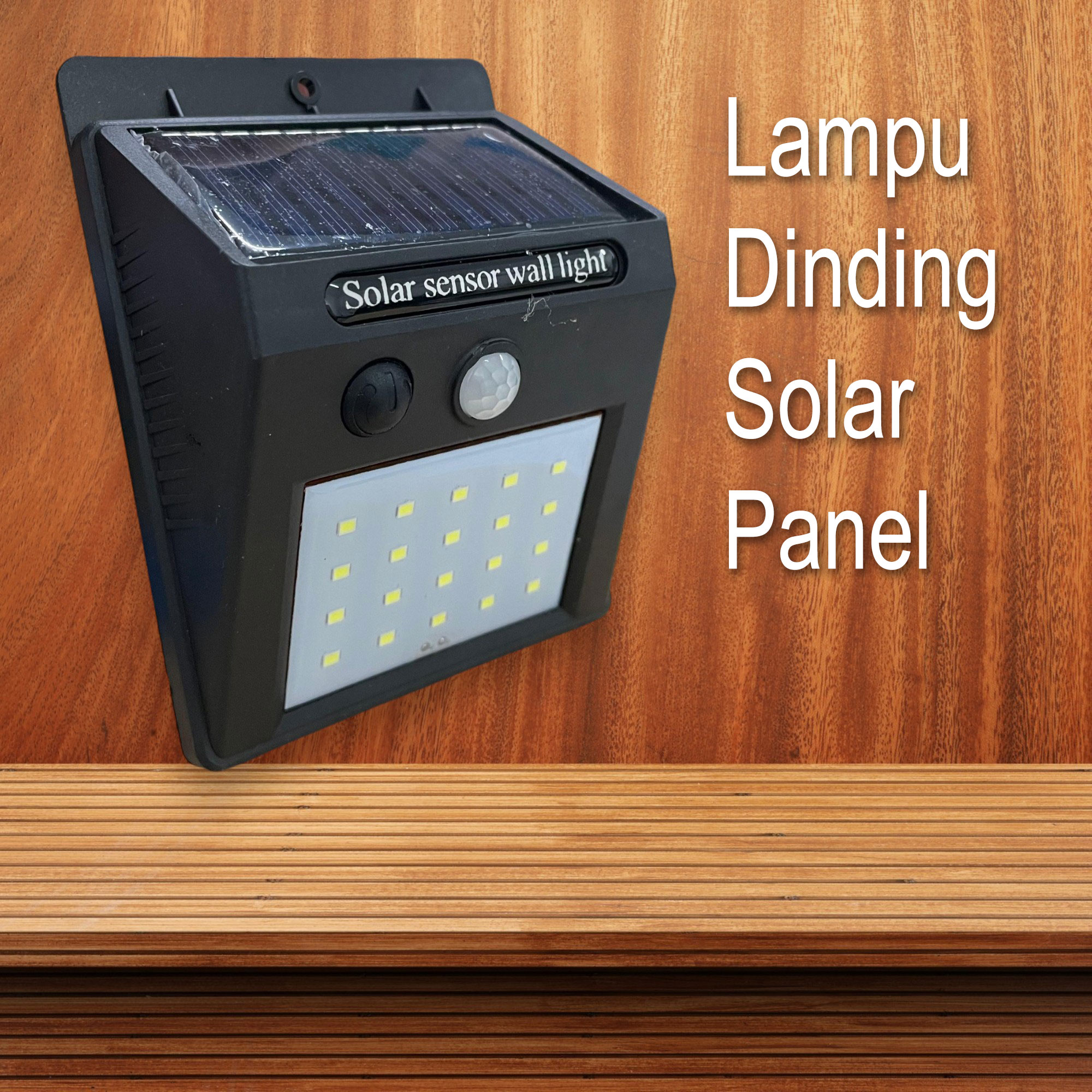 TaffLED Lampu Dinding Solar Sensor Gerak Waterproof 20 LED Cool White - L20