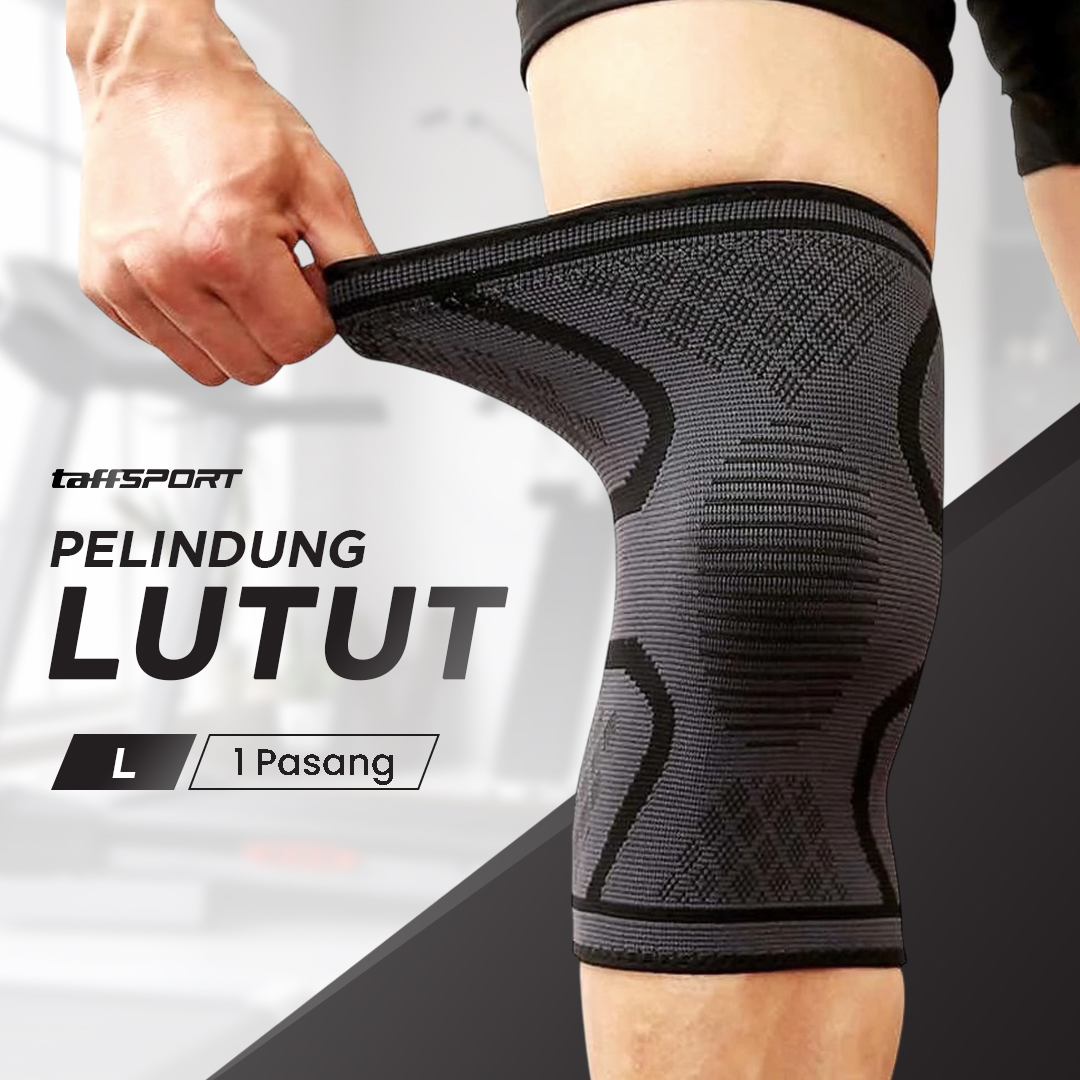TaffSPORT Deker Pelindung Lutut Support Brace Kneepad Gym Fitnes 2 PCS - A-7718