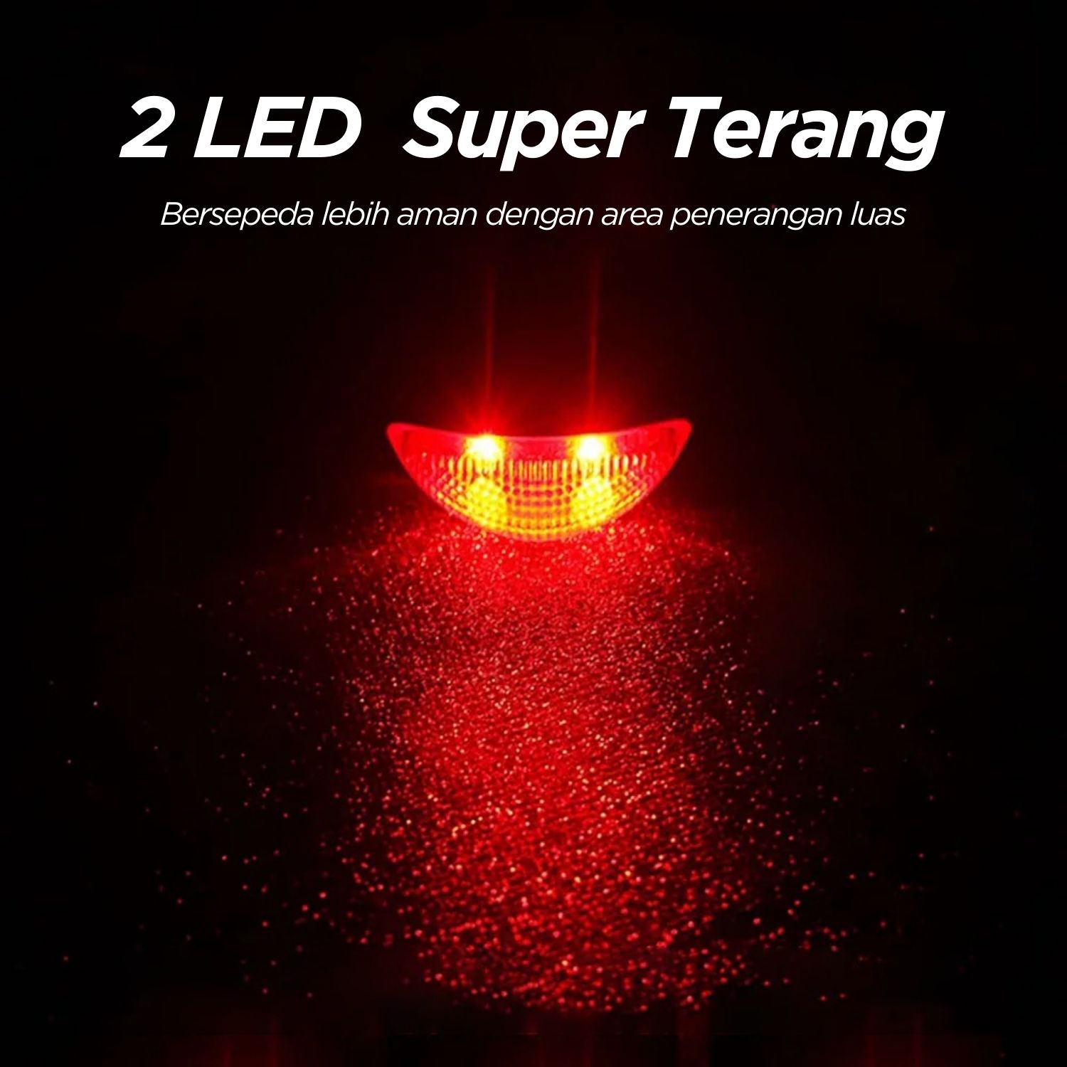 Solar Bicyle Taillight Warning Light Lampu Rambu Sepeda - 909