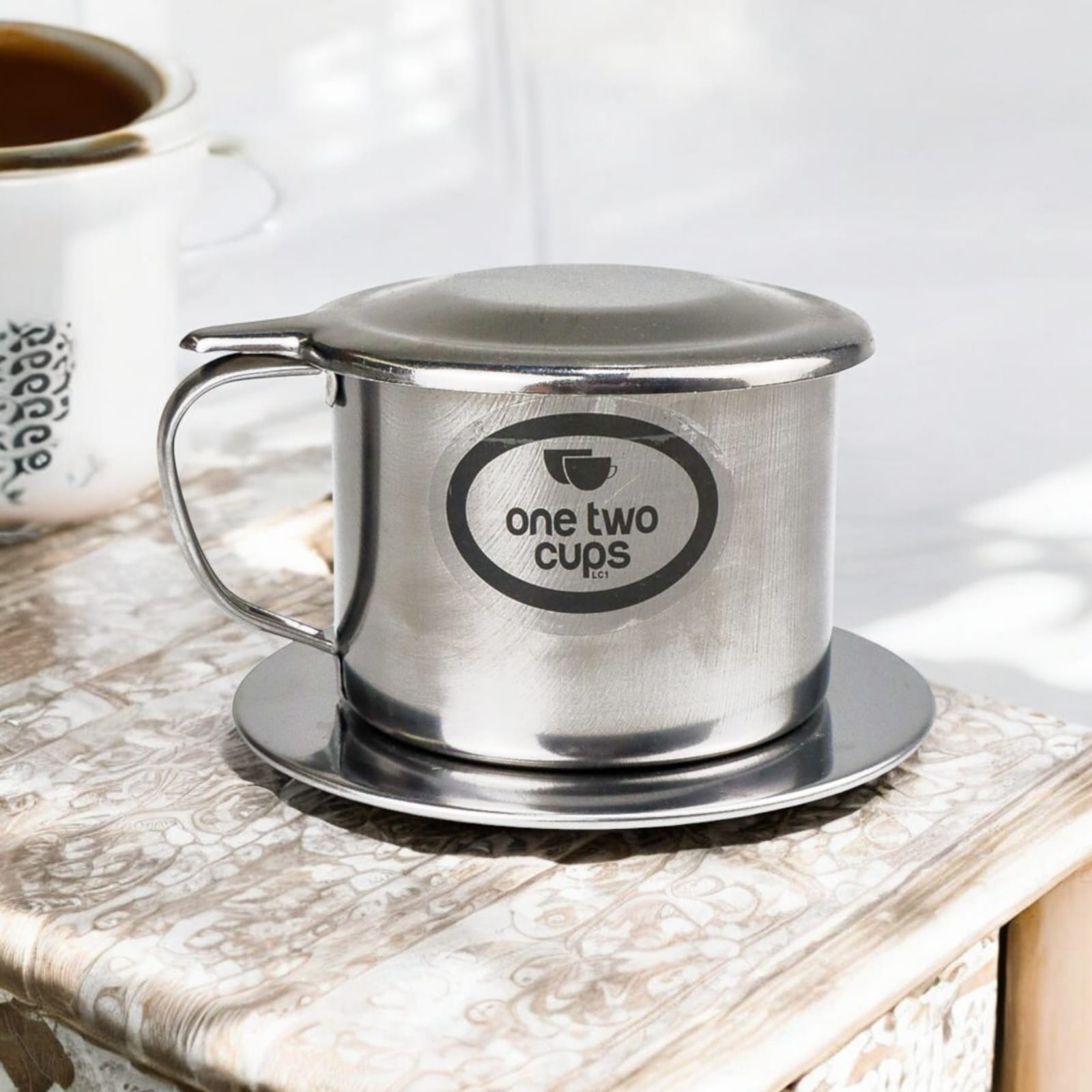 One Two Cups Vietnam Drip Coffee Filter Pot Saringan Kopi 180ml 8Q - LC1