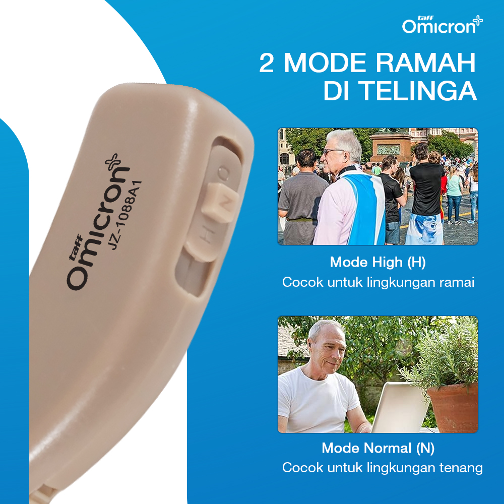 TaffOmicron Alat Bantu Dengar In Ear Hearing Aid - JZ-1088A1