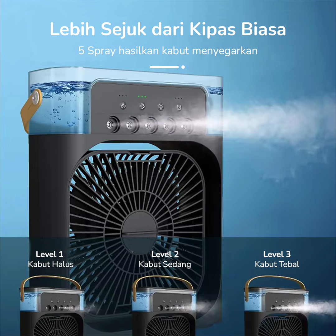 Mabron Air Cooler Mini Fan AC 3 Speed Kipas Penyejuk Ruangan 600ml - MB-60