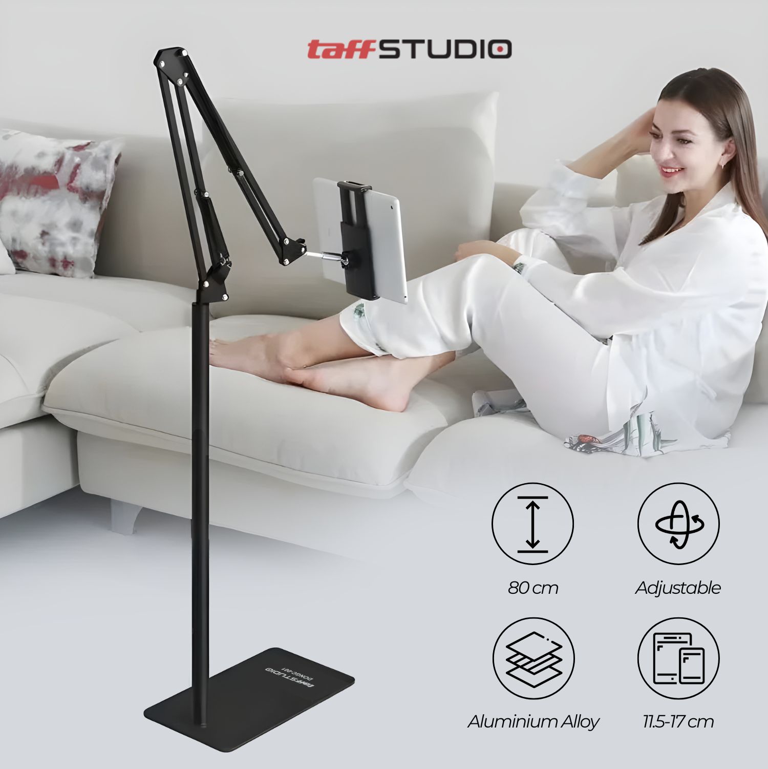 TaffSTUDIO Floor Stand Lazypod Smartphone iPad Tablet Holder 134cm - DONGC-001