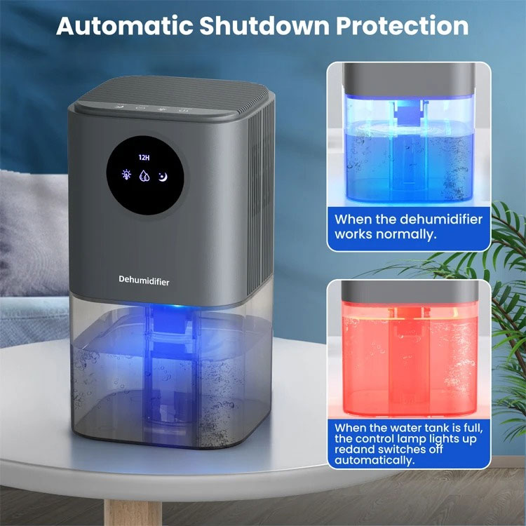 AGOLA Smart Dehumidifier Moisture Absorber Low Noise 1.7L Auto Shut - B221