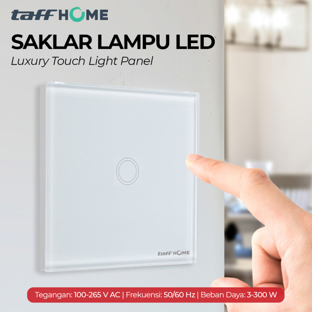 TaffHOME Saklar Lampu Luxury Touch LED Light Panel - AO-001