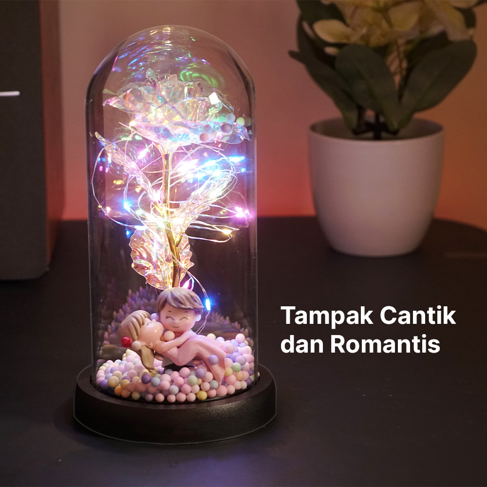TaffHOME Lampu Meja Hias LED Galaxy Rose Eternal Colorful Light - TH-505