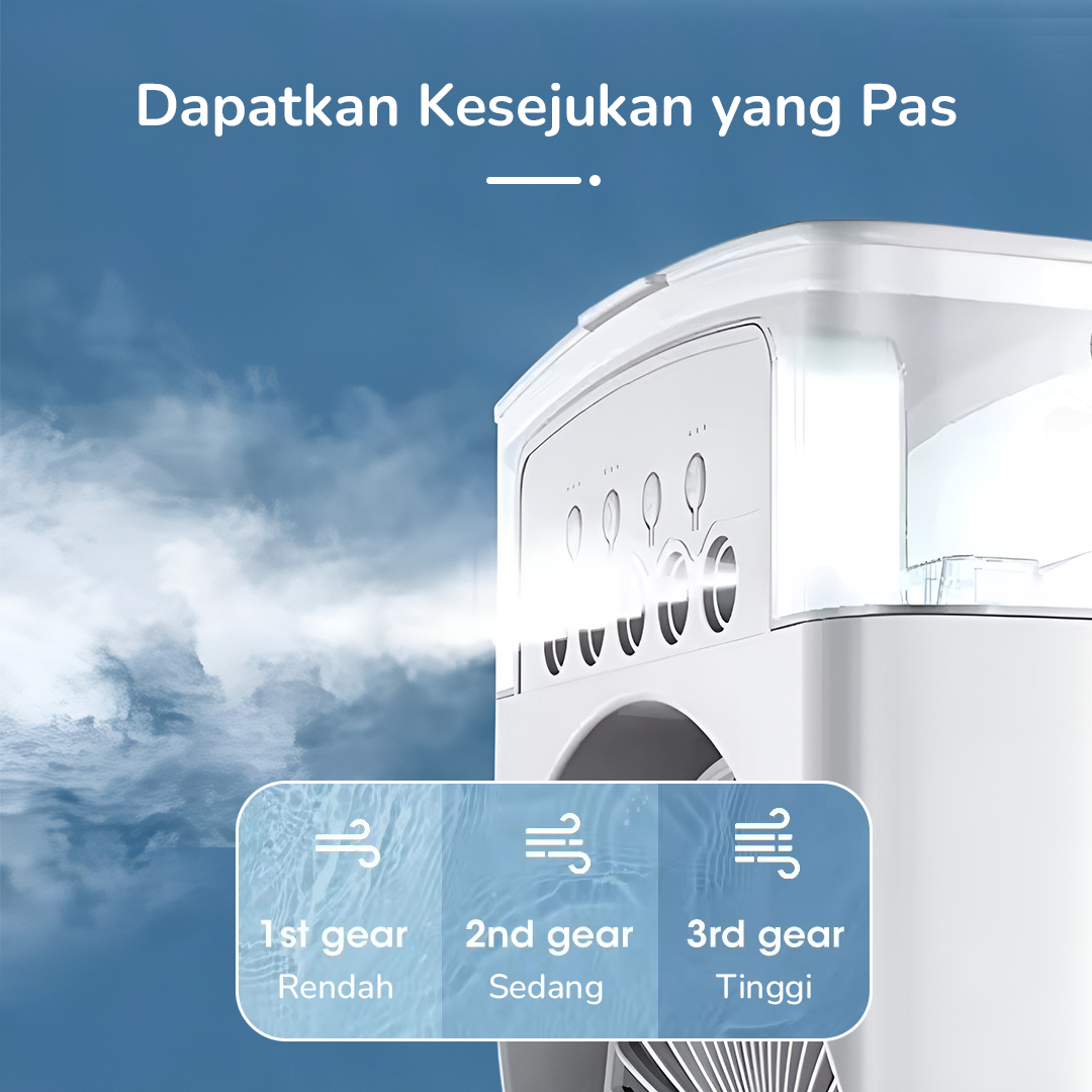 Mabron Air Cooler Mini Fan AC 3 Speed Kipas Penyejuk Ruangan 600ml - MB-60