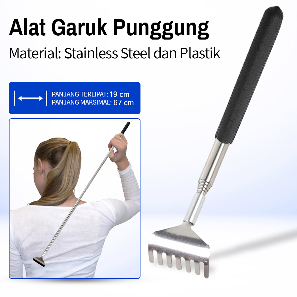 UOYOTT Alat Garuk Punggung Rake Scratcher Stainless Steel - UOS01