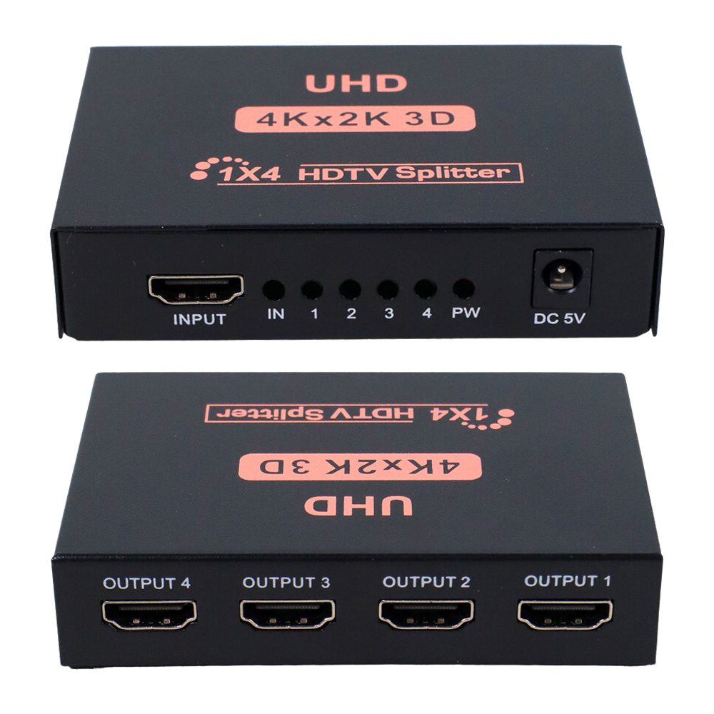 AIXXCO Adaptor HDMI Splitter 1x4 Port Resolusi 4K - PC-48