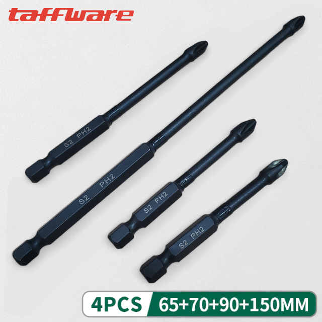 Taffware Kepala Mata Obeng Magnetic Screwdriver Bit 65 70 90 150mm - PH2