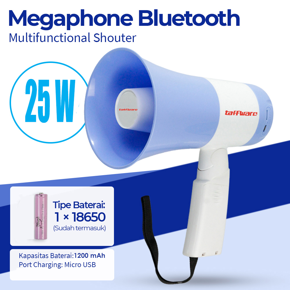 Taffware Toa Megaphone Bluetooth Multifunctional Shouter 25W - 619FB