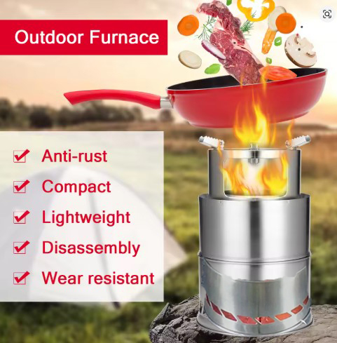 WIKOGER Kompor Portable Tungku Arang Kayu Outdoor Camping Stove - WK-13
