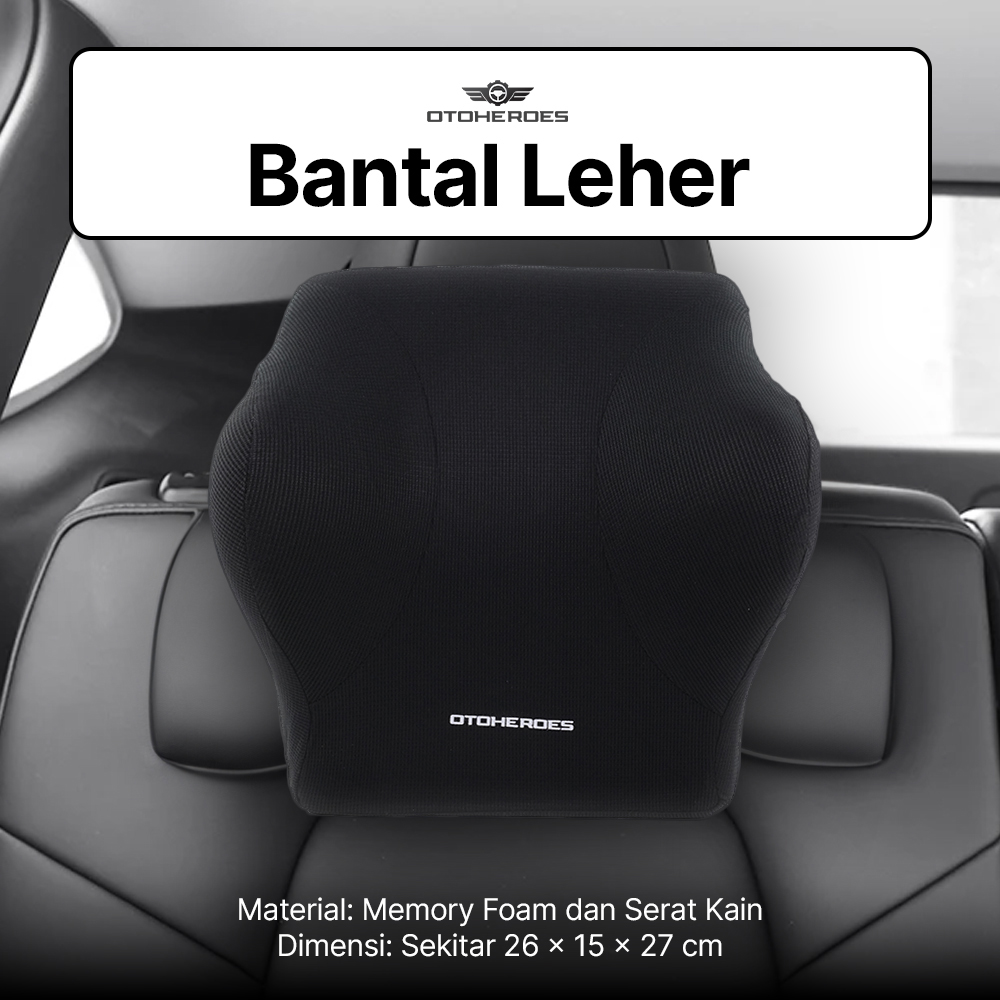 OTOHEROES Bantal Leher Mobil Ergonomis Memory Foam Car Headrest Pillow - MG-2269