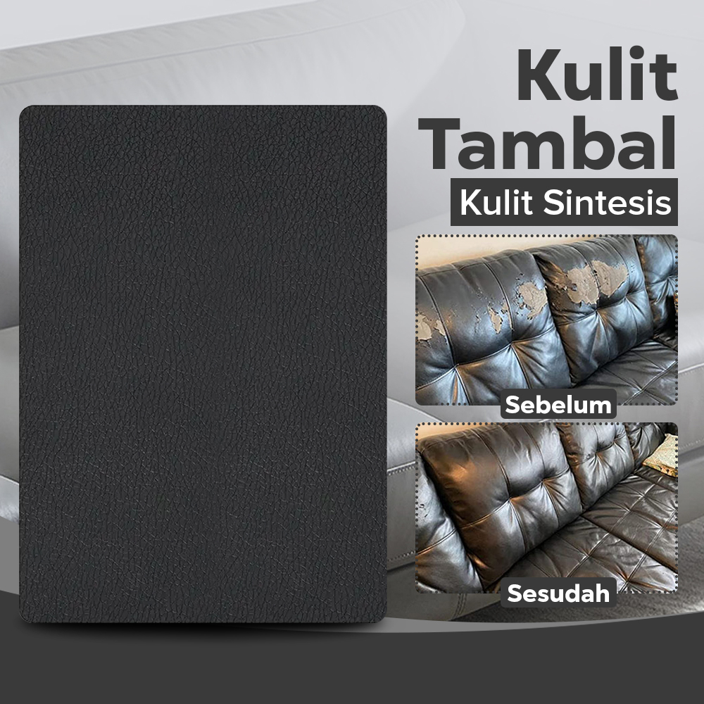 QJH Stiker Tambal Sofa Kulit Sintetis Self Adhesive Patches 30x25cm - RX277