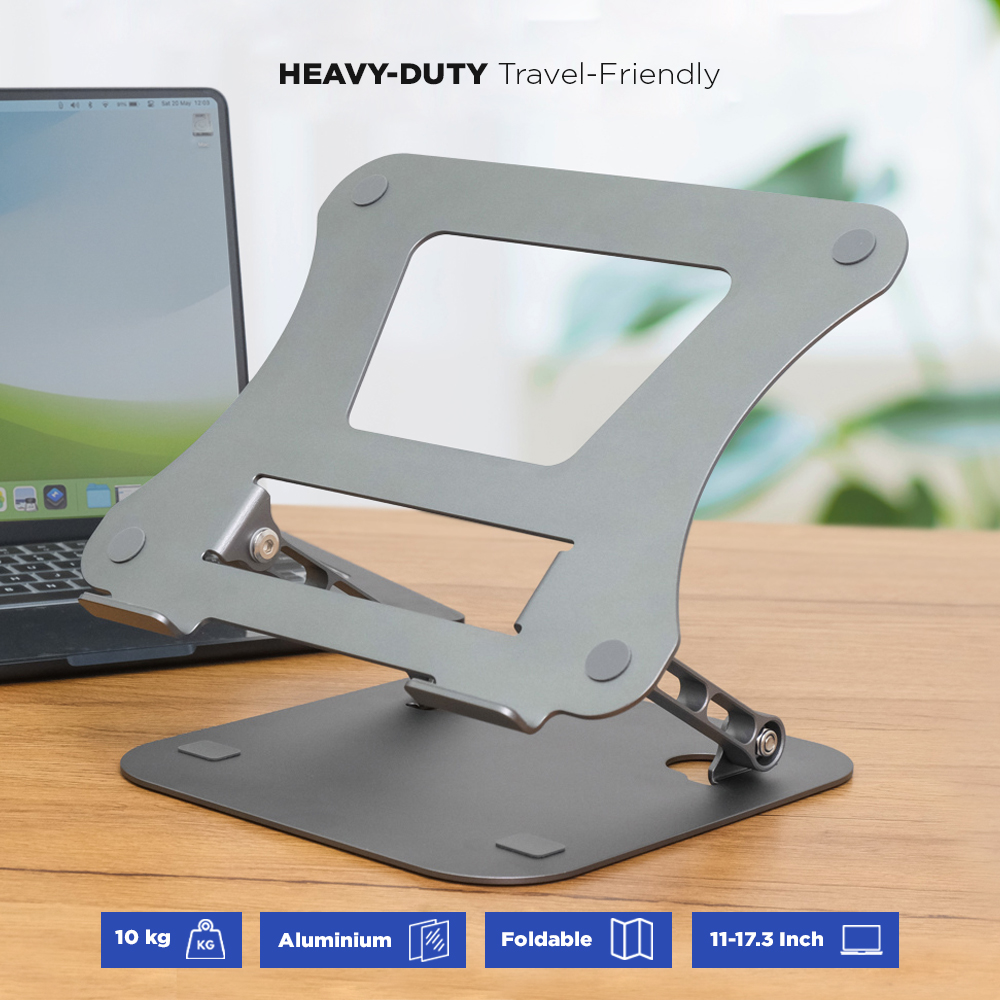 MC Laptop Stand Aluminium Foldable Adjustable Non-Slip 11-17.3 Inch - LS515