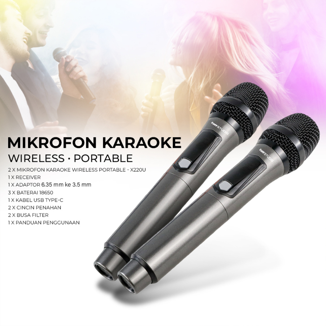 TaffSTUDIO Mikrofon Karaoke Wireless Portable KTV 2.4GHz - X220U