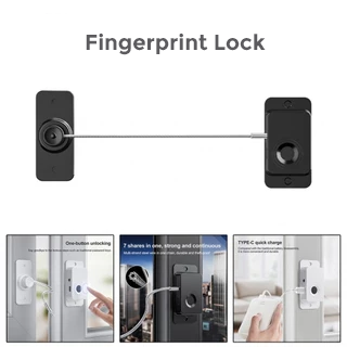 ELENX Smart Lock Cabinet Locker Fingerprint Kunci Lemari Digital - FQ20