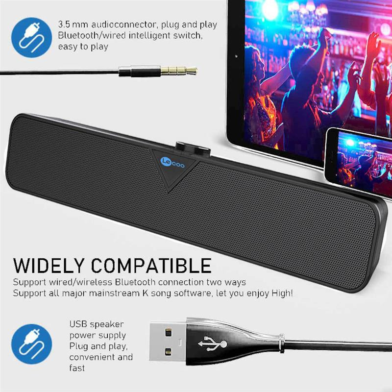 LNV Soundbar Active Speaker Dynamic Sound 6W Wired Version - DS102