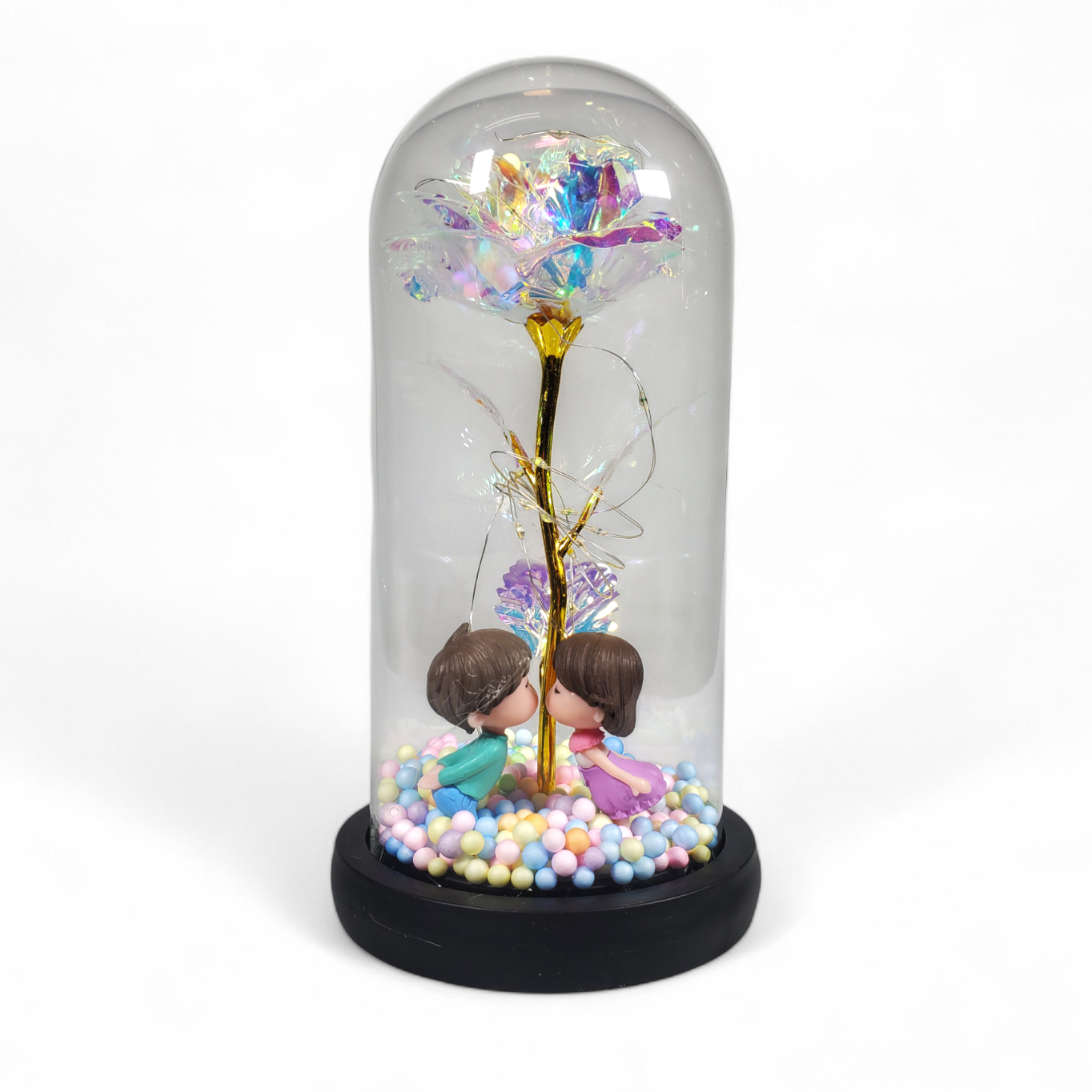 TaffHOME Lampu Meja Hias LED Galaxy Rose Kissing Kraft Colorful Light - MSFRG-A01