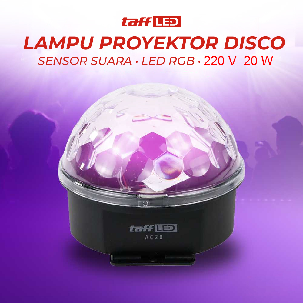 TaffLED Lampu Proyektor Disco Sensor Suara LED RGB 220V - AC20
