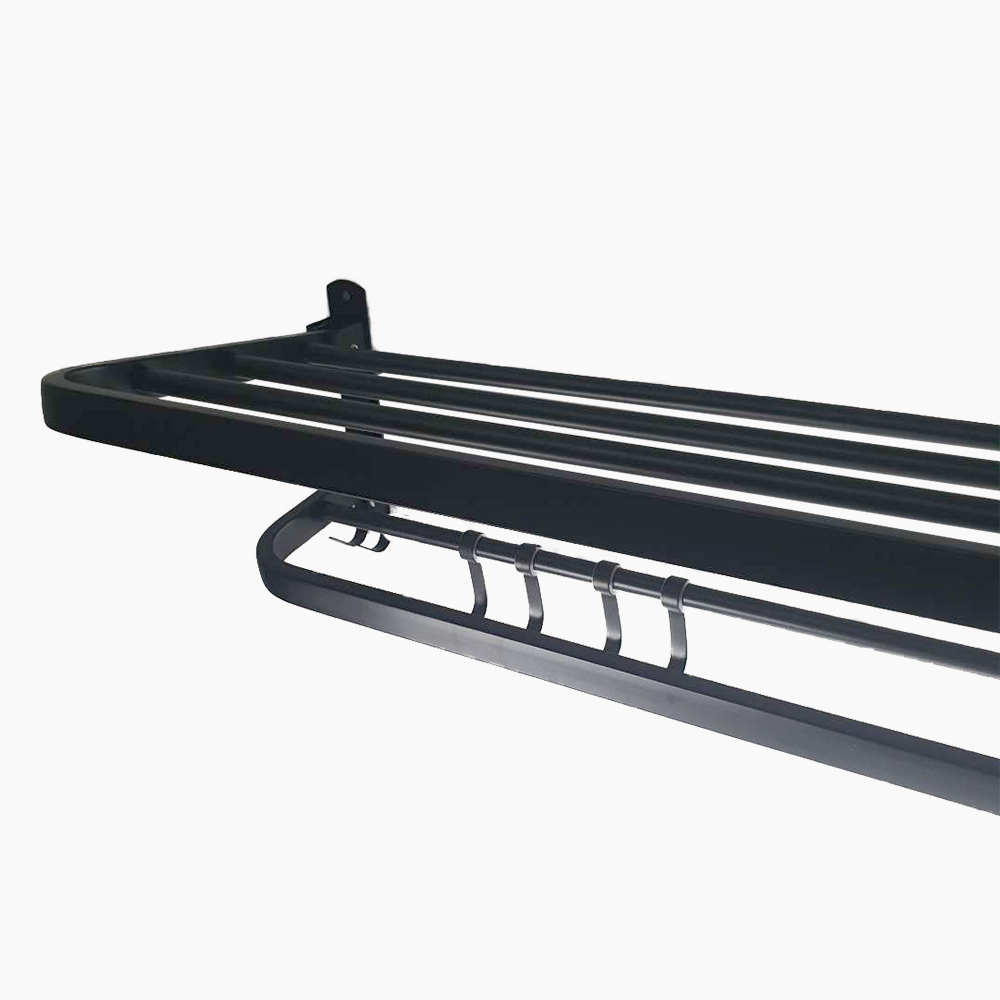 CANRY Rak Dinding Kamar Mandi Gantungan Handuk Double Layer Foldable - C2