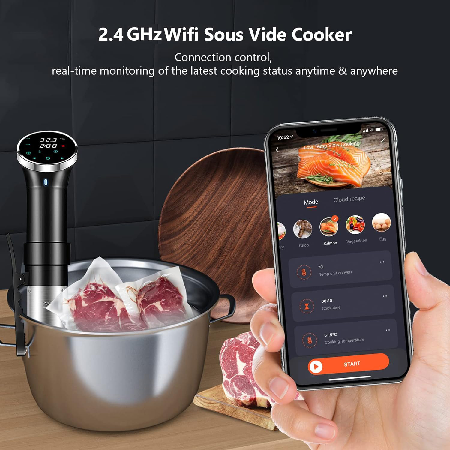 GOYERRNES Sous Vide Slow Cooker Vacuum Precision Temperature with WiFi - SJ-S015
