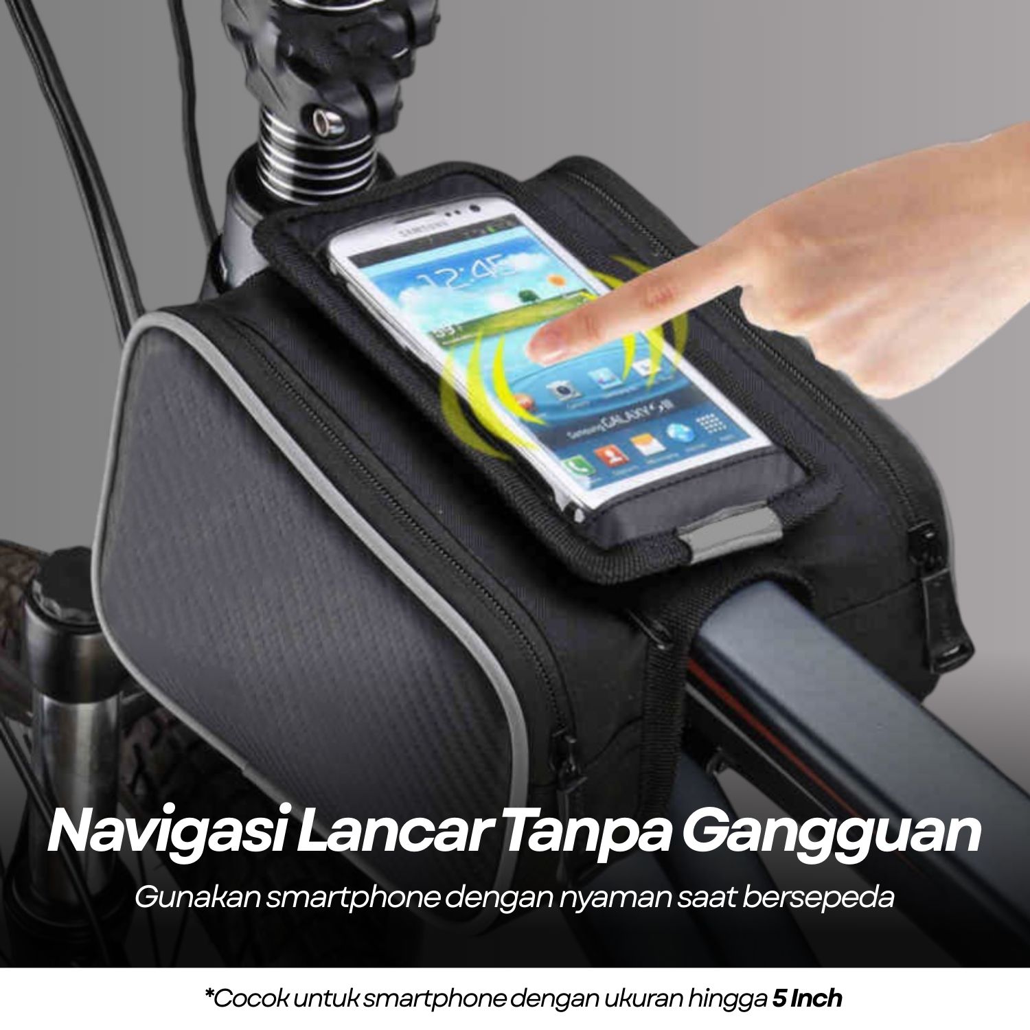 ROSWHEEL Tas Sepeda Bicycle Bag Waterproof dengan Case Smartphone - ROS12