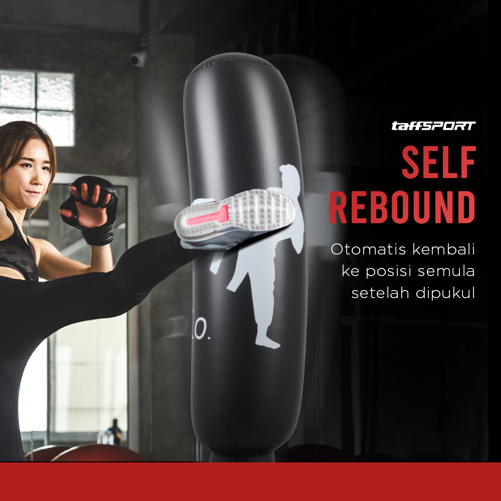 TaffSPORT Samsak Tinju Berdiri Inflatable Punching Bag 1.6M - VK160
