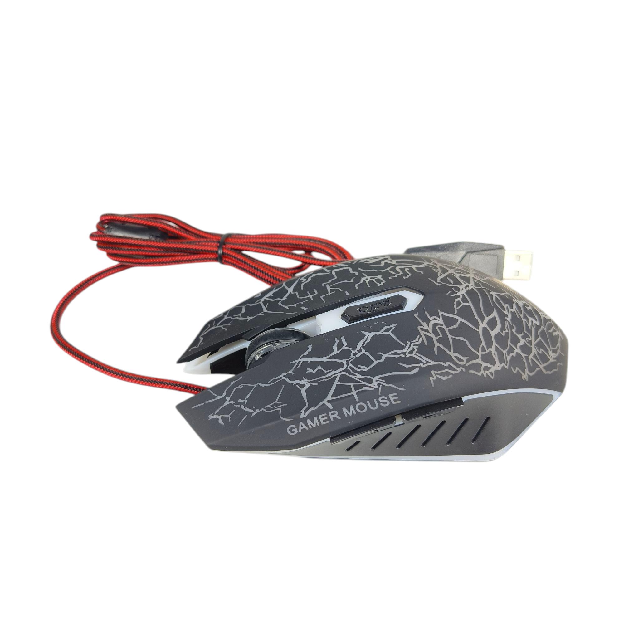 ONEVAN Mouse Gaming LED Colorful Crack 6D Button Ergonomic 4800 DPI - M20