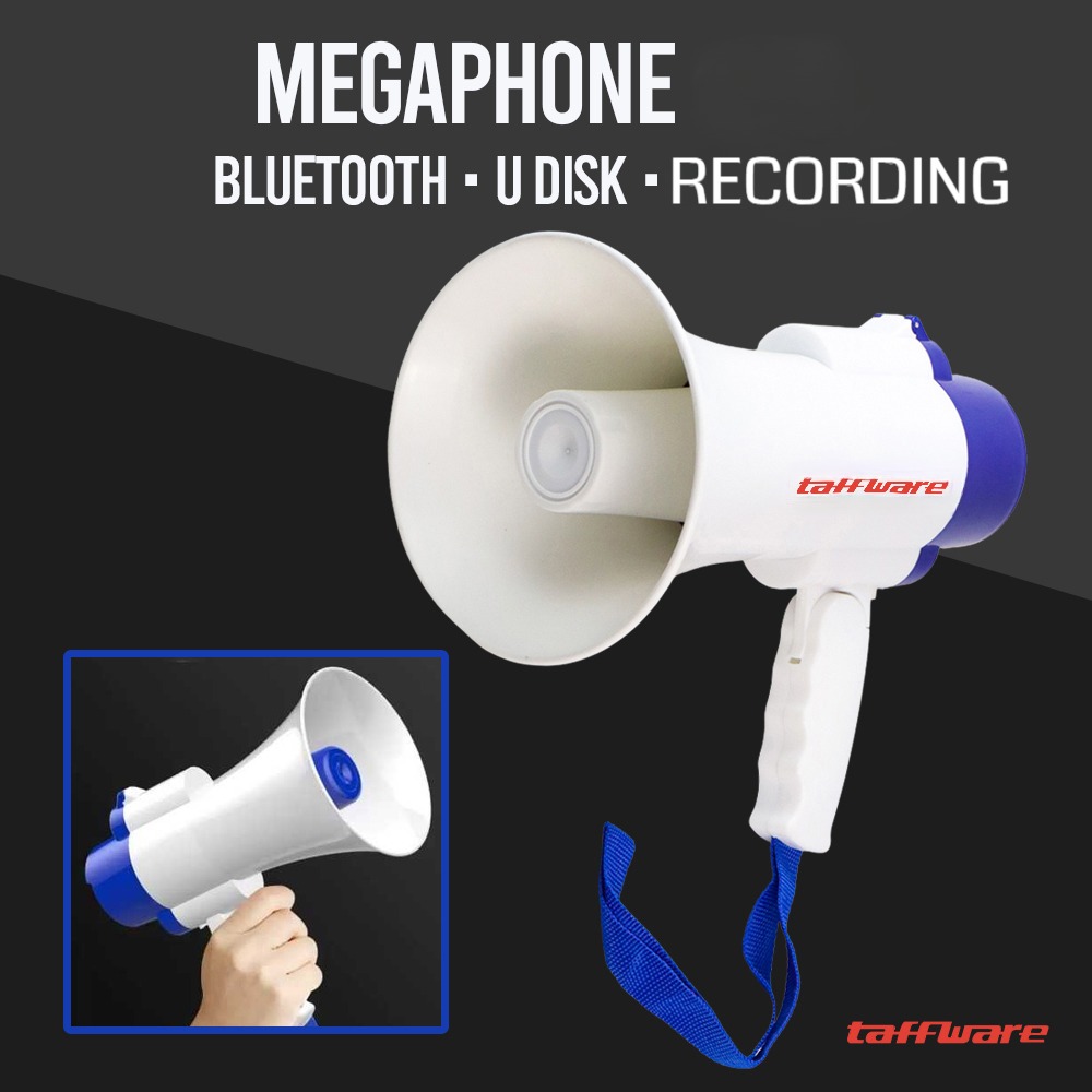 Taffware Toa Megaphone Bluetooth U Disk Recording Alert 5W - 518