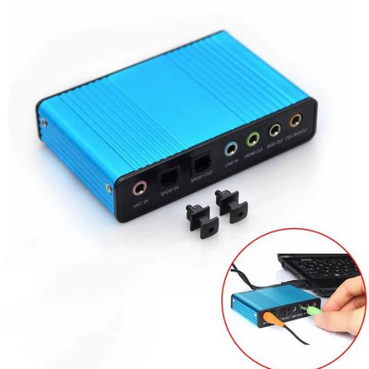 Kebidumei Sound Card External 5.1 Suround USB for Laptop PC - CM6206