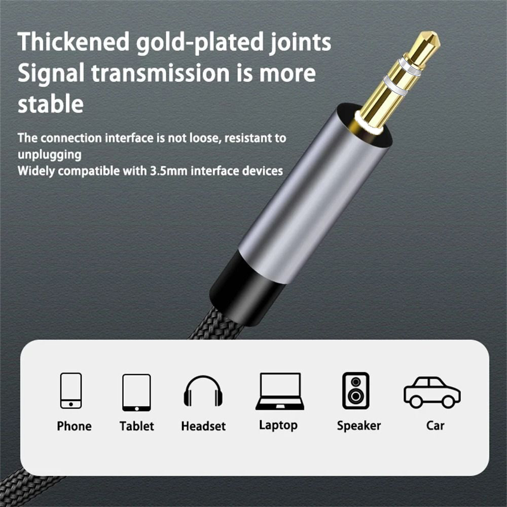 ChicRain Kabel Audio Speaker USB Type C to AUX 3.5mm Stable Signal 1M - CR-35