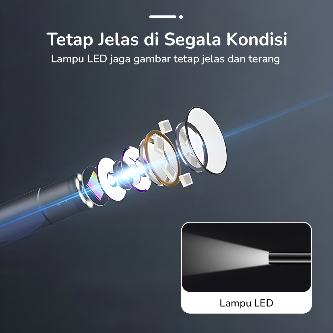 XGKHUT Kamera Endoskopi Pembersih Telinga Otoskop Endoscope HD USB - HUSK-DNEC01