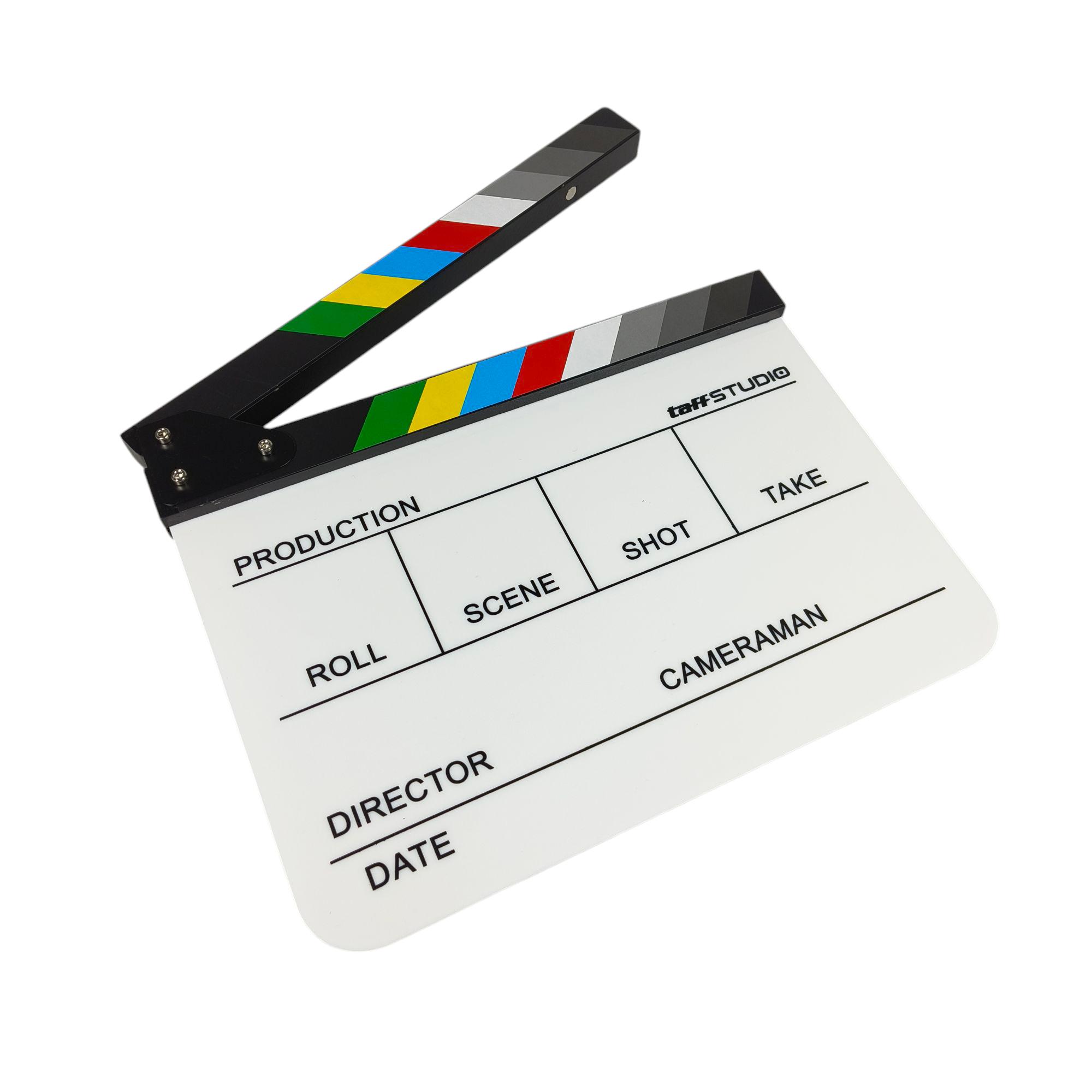 TaffSTUDIO Profesional Clapper Board Colorful Acrylic - TS-3EL