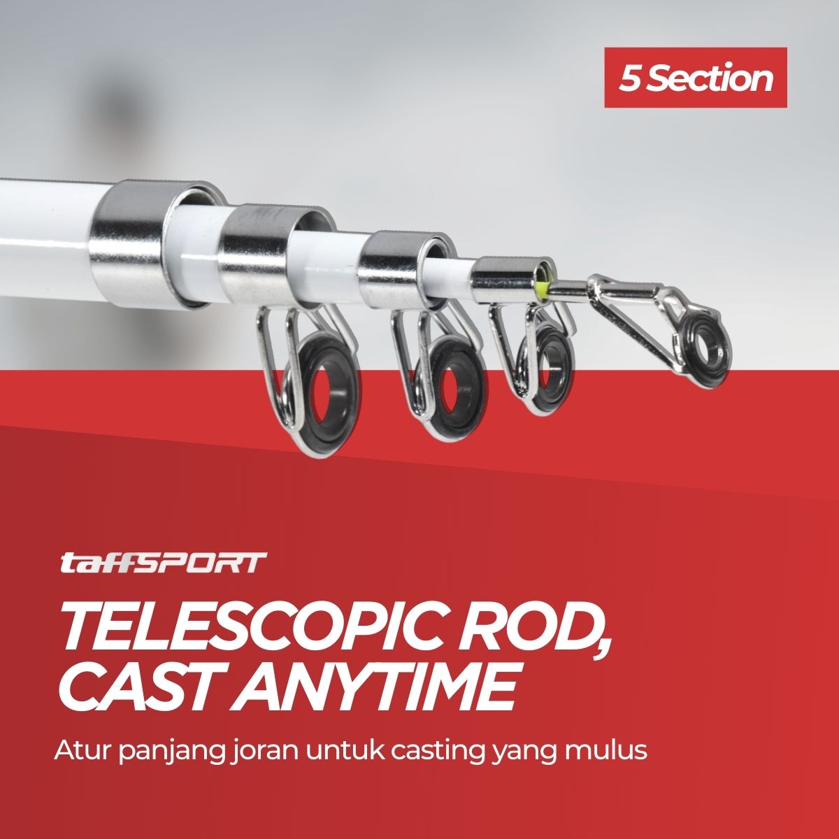 TaffSPORT GHOTDA Joran Pancing Antena Portable Carbon Fiber - CF3000