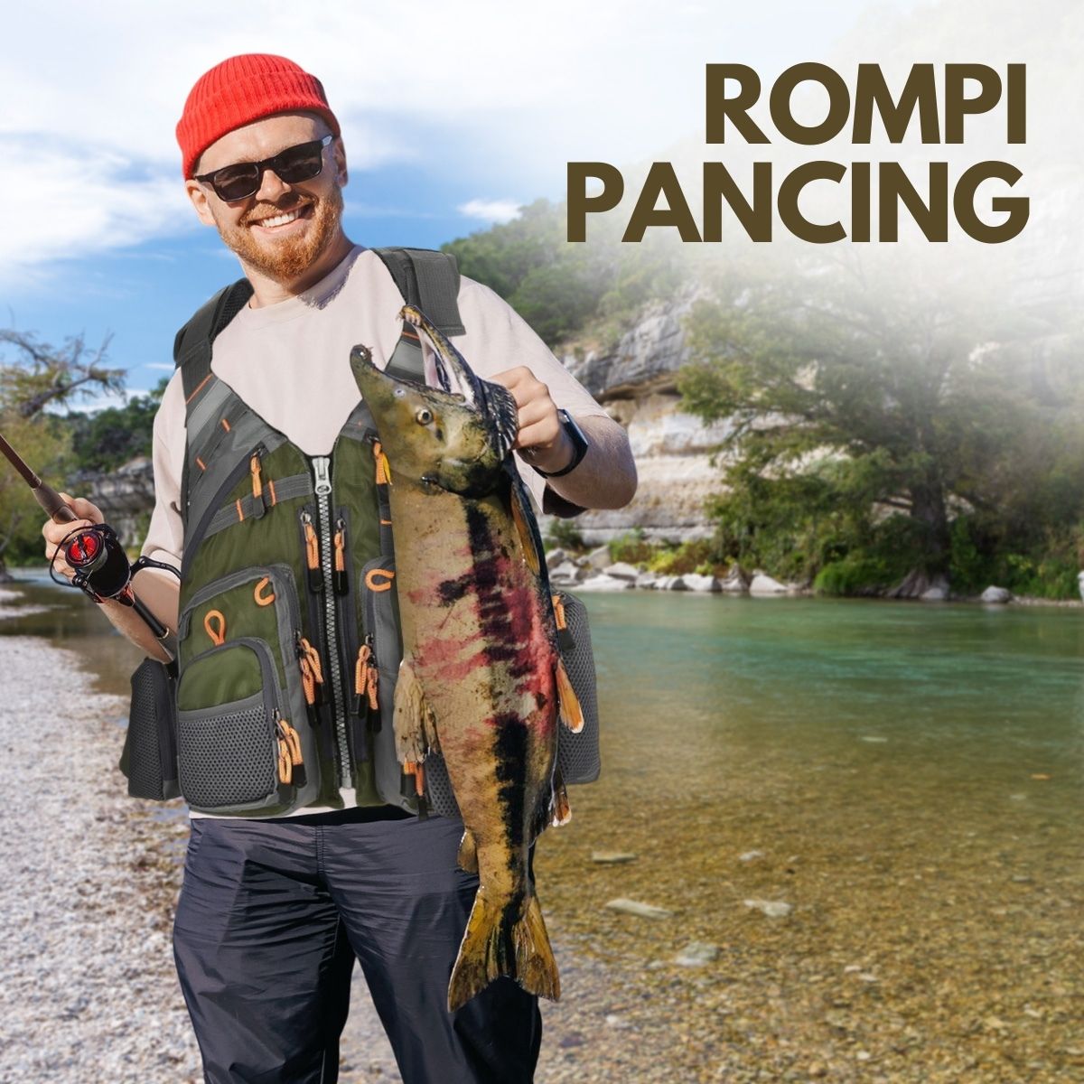 LIXADA Rompi Pancing Fishing Life Jacket Multi Slot - GDS09
