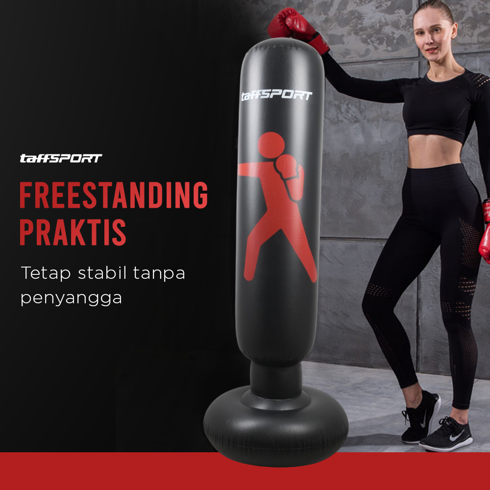 TaffSPORT Samsak Tinju Berdiri Inflatable Punching Bag 1.6M - DS0096