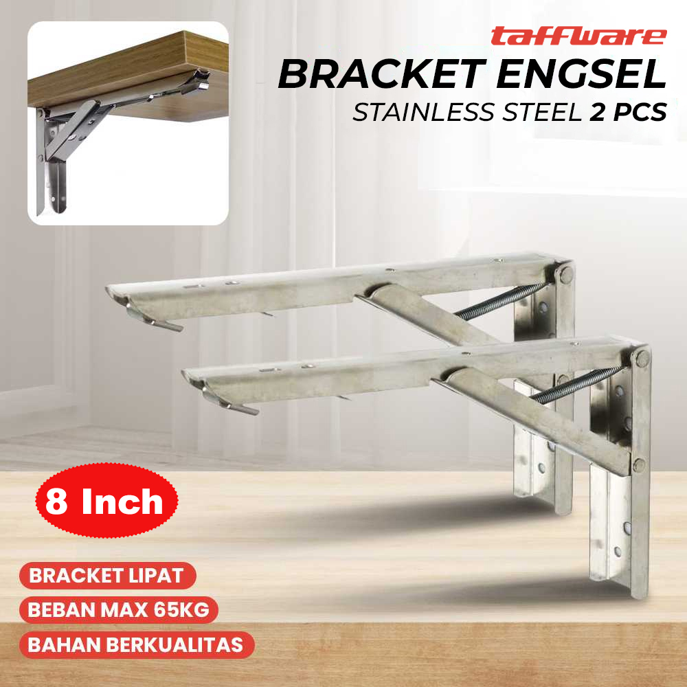 Taffware Bracket Engsel Stainless Steel 65kg 8 Inch 2 PCS - XIDA-JM004