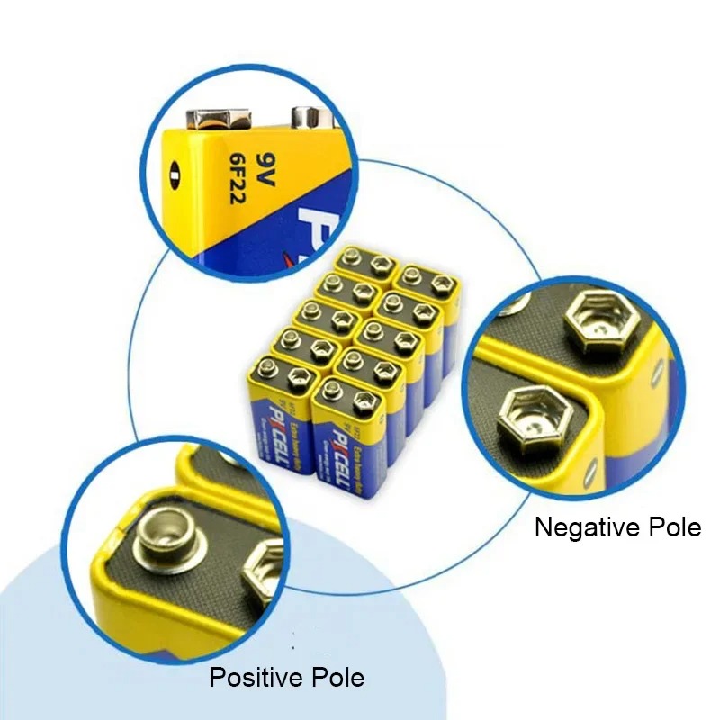 Pkcell Baterai Sekali Pakai 9V 6F22 Alkaline 1.5V 300mAh 1 PCS - PK30