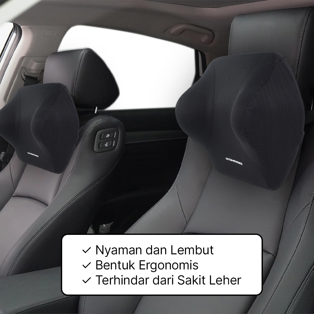 OTOHEROES Bantal Leher Mobil Ergonomis Memory Foam Car Headrest Pillow - MG-2269